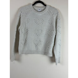 Women's John + Jenn Gray Heart Knit Sweater